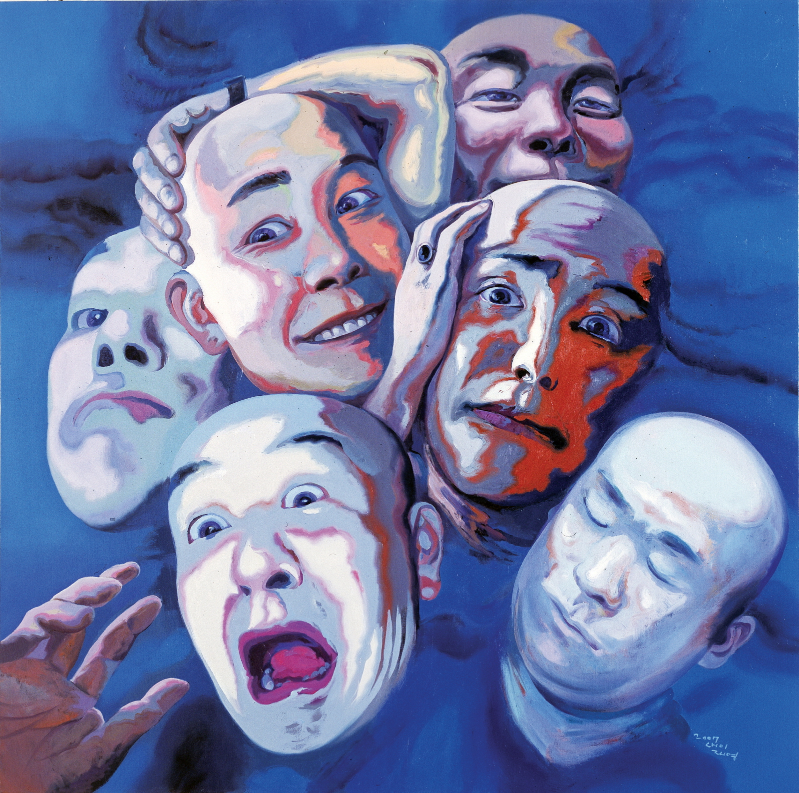 My face, 145X145cm,Oil on canvas,2007.jpg