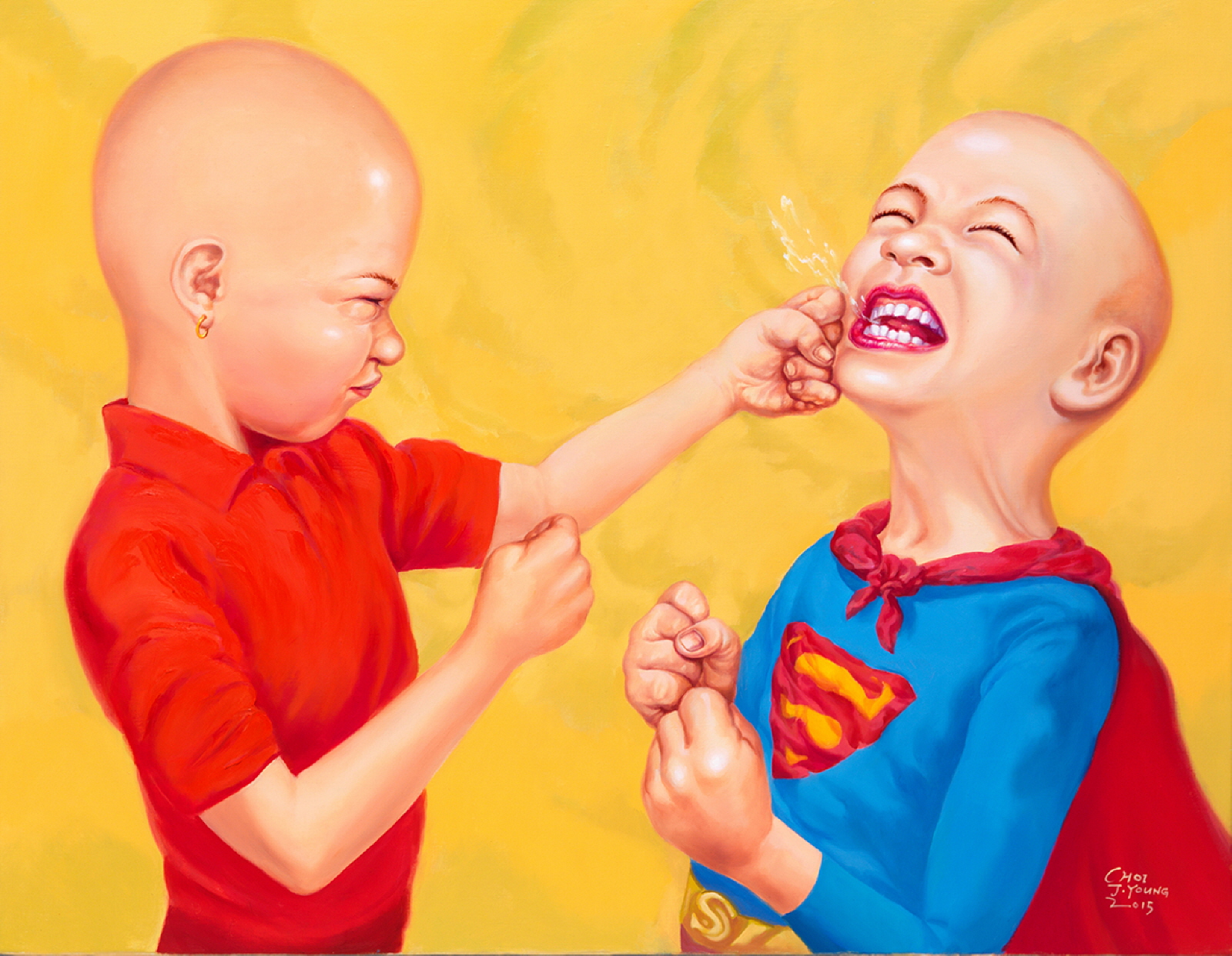 Fight,116.7X91.6cm,Oil on canvas,2015.jpg